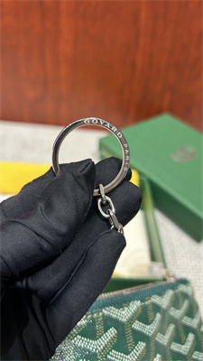 Goyard Key Pouch coin purse Goyardine Canvas & Chevroches Calfskin Green