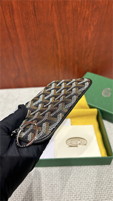 Goyard Key Pouch coin purse Goyardine Canvas & Chevroches Calfskin Black