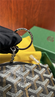 Goyard Key Pouch coin purse Goyardine Canvas & Chevroches Calfskin Black