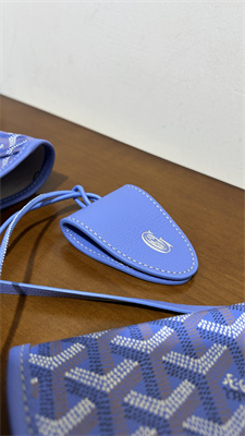 Goyard Saint Louis PM Bag In Goyardine Canvas & Chevroches Calfskin Iris