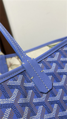 Goyard Saint Louis GM Bag In Goyardine Canvas & Chevroches Calfskin Iris