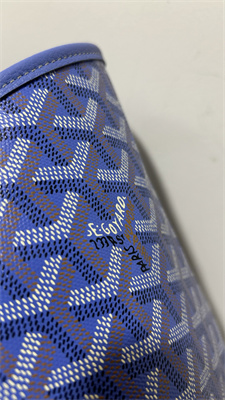 Goyard Saint Louis GM Bag In Goyardine Canvas & Chevroches Calfskin Iris