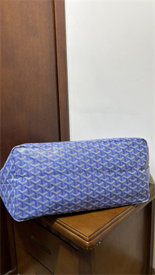 Goyard Saint Louis GM Bag In Goyardine Canvas & Chevroches Calfskin Iris