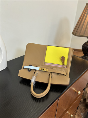 Birkin Colormatic Bag Swift Leather 25/30 Gold/Silver Hardware In CHAI, LIME, MAUVE SYLVESTRE, BLEU BRUME, CASSIS & NATA Color HS