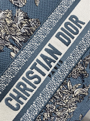 CD Medium Lady D-Lite Bag  Embroidery Blue