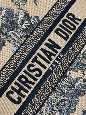 CD Medium Lady D-Lite Bag  Embroidery Beige