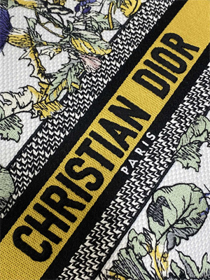 CD Medium Lady D-Lite Bag  Embroidery White