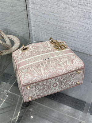 CD Medium Lady D-Lite Bag  Embroidery Pink