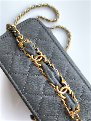 Chanel Vanity with chain Grained Calfskin& Gold-Tone Metal Grey AP4799
