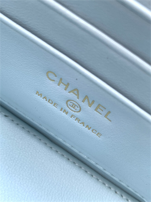 Chanel Vanity with chain Grained Calfskin& Gold-Tone Metal Lt Blue AP4799