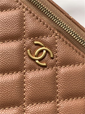 Chanel Vanity with chain Grained Calfskin& Gold-Tone Metal Brown AP4799