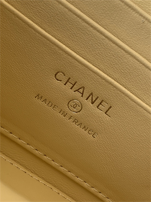 Chanel Vanity Case Lambskin & Silver-Tone Metal Yellow AP3940