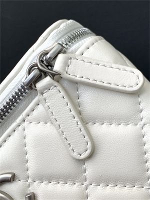 Chanel Vanity Case Lambskin & Silver-Tone Metal White AP3940