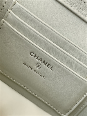 Chanel Vanity Case Lambskin & Silver-Tone Metal White AP3940