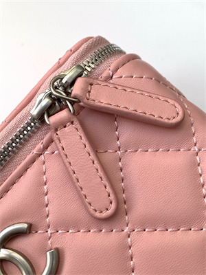 Chanel Vanity Case Lambskin & Silver-Tone Metal Pink AP3940