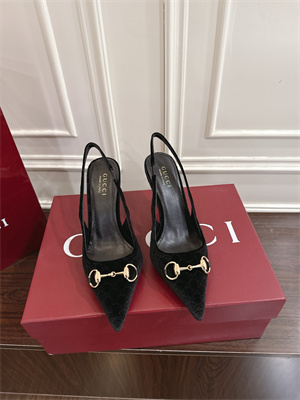 Gucci Velvet heeled Slingback Women 38963