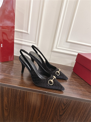 Gucci Velvet heeled Slingback Women 38963