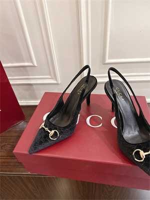 Gucci Velvet heeled Slingback Women 38963