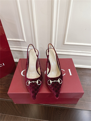 Gucci Velvet heeled Slingback Women 38963