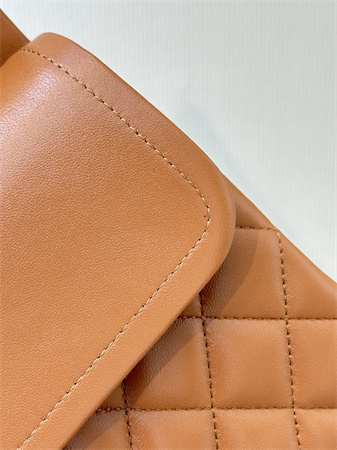 Chanel Medium Classic Flap Bag Lambskin Gold Tone Metal Caramel Color 01112 TOP