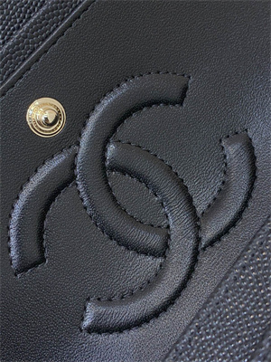 Chanel Small Classic Flap Bag Grained Calfskin Gold Tone Metal Black 01117 TOP