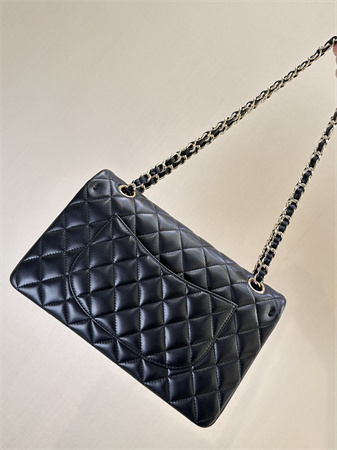 Chanel Medium Classic Flap Bag Lambskin Gold Tone Metal Black 01112 TOP