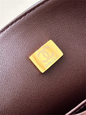 Chanel Small Classic Flap Bag Lambskin Gold Tone Metal Black 01117 TOP