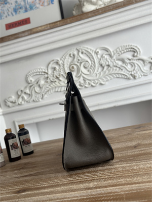 Hermes Jypsiere Togo Leather Silver Tone Metal Etain Color HS