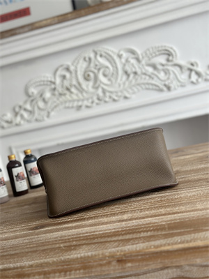 Hermes Jypsiere Togo Leather Silver Tone Metal Etoupe Color HS