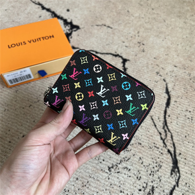 LV xTM Zippy Coin Purse Monogram Canvas Black Colorful M13409