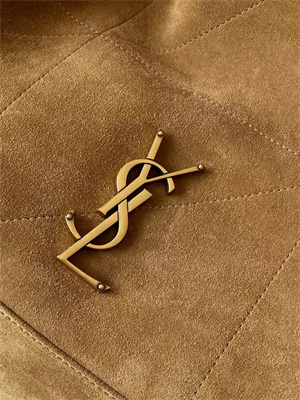 Y.S.L Jamie Shopping Bag In Suede Brown Color