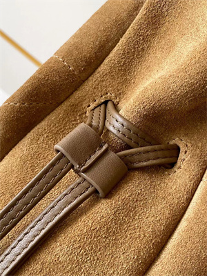 Y.S.L Jamie Shopping Bag Small In Suede Brown Color