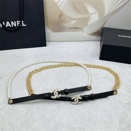 Chanel Belts In Lambskin 15MM In Black Color Options