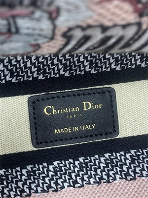 CD Medium Lady D-Lite Bag  Embroidery Pink Multicolors