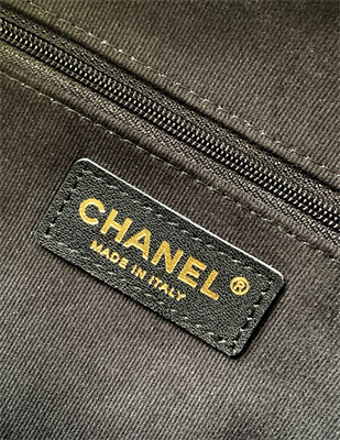 Chanel Backpack Velvet and Calfskin Gold Tone Metal Black AS5793