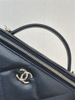 Chanel Long Vanity With Chain Grained Calfskin & Gold-Tone Metal Black AP4933 TOP