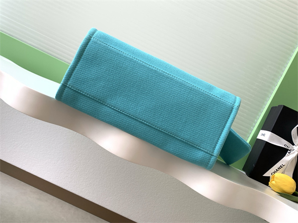 Chanel Deauville Small Shopping Bag Mixed Fibers Gold Tone Metal AS3257