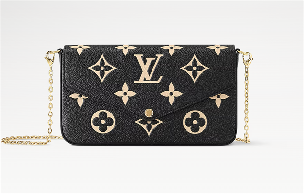 L.V Felicie Pochette Monogram Empreinte Black/Beige M82479 TOP