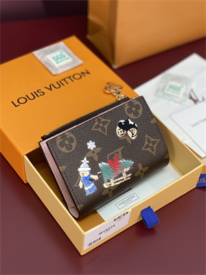 L.V Lisa Wallet Vivienne Winter Holidays Monogram Canvas Snowy Pearl M15334