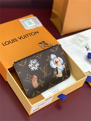 L.V Rommy Card Holder Vivienne Winter Holidays Monogram Canvas Snowy Pearl M15333
