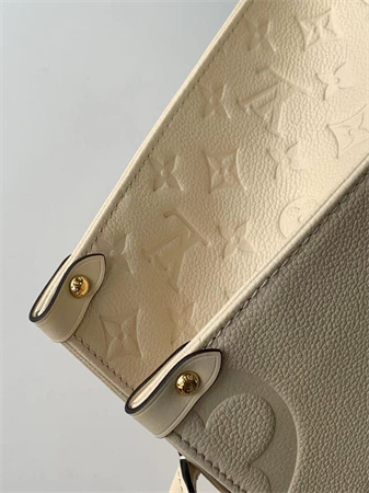 L.V ONTHEGO MM Monogram Empreinte Leather Cream color M46531