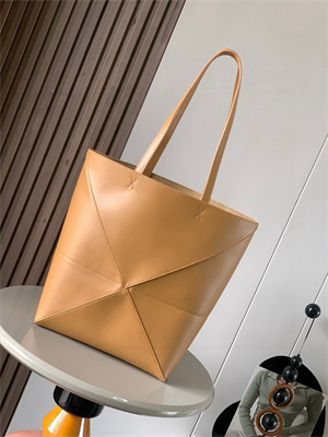 Loewe Medium Puzzle Fold Tote In Shinny Calfskin