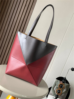 Loewe Medium Puzzle Fold Tote In Shinny Calfskin