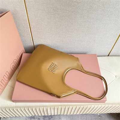 MiuMiu Ivy Leather Bag Cognac Color