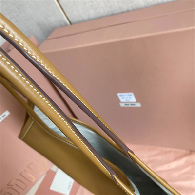 MiuMiu Ivy Leather Bag Cognac Color