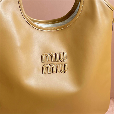 MiuMiu Ivy Leather Bag Cognac Color