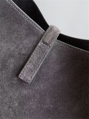 Y.S.L LE 5 A 7 Supple SMALL HOBO BAG In Grey Suede Leather