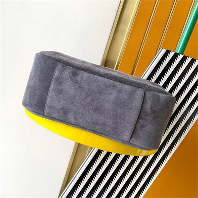 Y.S.L LE 5 A 7 Supple Large HOBO BAG In Grey Suede Leather