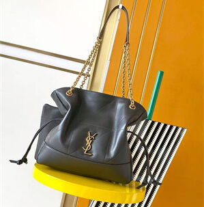 Y.S.L Jamie Shopping Bag Small In Lambskin Grey Color