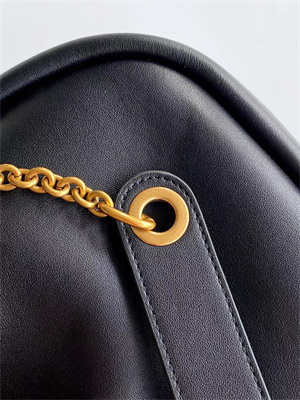 Y.S.L Bucket Bag In Black Calfskin